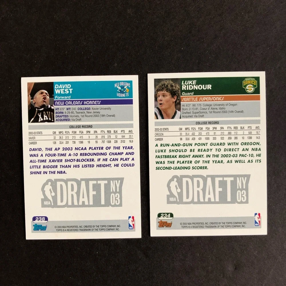 Lot of 140 Topps 2003-04 NBA DRAFT Rookie Card Excellent